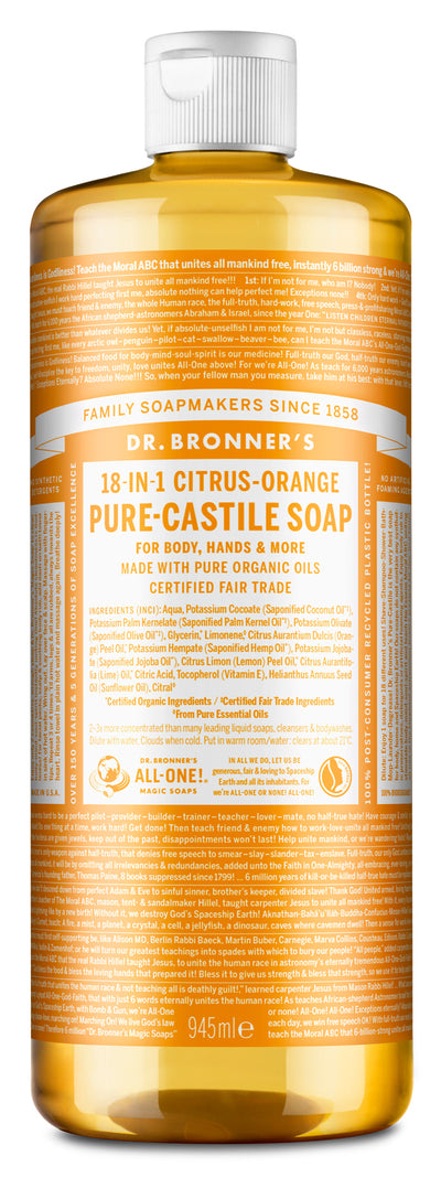 Citrus Orange - Pure-Castile Liquid Soap - citrus-orange-pure-castile-liquid-soap