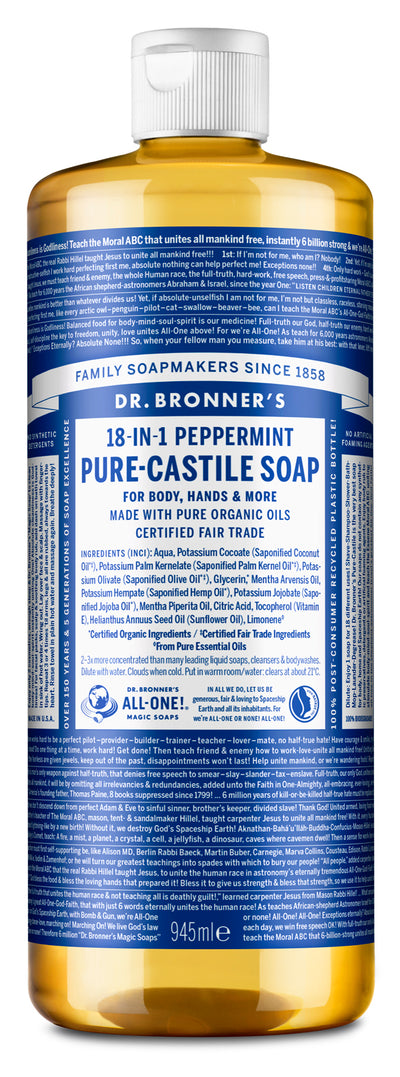 Peppermint - Pure-Castile Liquid Soap - peppermint-pure-castile-liquid-soap