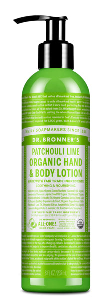 Patchouli Lime - Organic Lotion